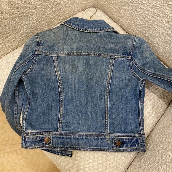 American Eagle 100% Cotton Cropped Jean Jacket XXS - Picture 2 of 13